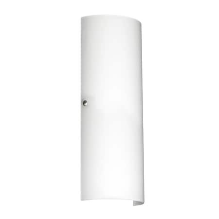Besa Lighting Torre 18 Wall Sconce, Opal Matte, Polished Nickel Cap Finish, 2x75W Incandescent 819307-PN